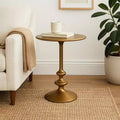 GDFStudio Roderick Modern 22 Gold Polished Aluminum Round End Table
