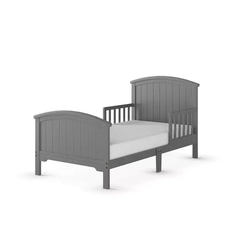 Child Craft Hampton Arch Top Toddler Bed for Kids with Guard Rails, Low to Ground Design, Made of Pinewood, Clean Lines Match Any Dcor