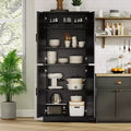 70 Tall Kitchen Pantry Cabinet with Doors and Adjustable Shelves, Freestanding Cupboard