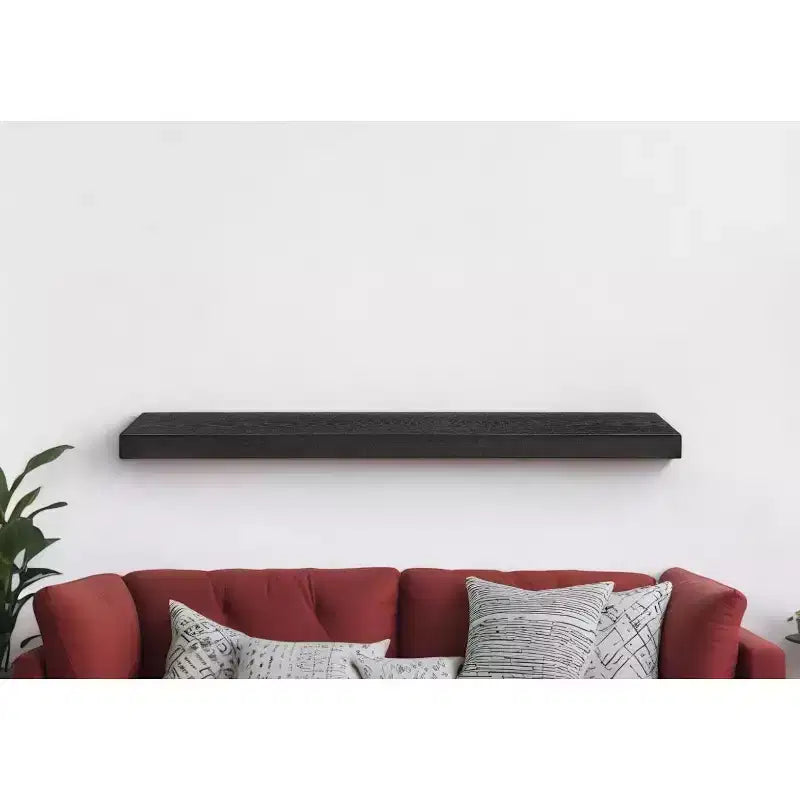 Étagère flottante murale en bois noir de 109 cm