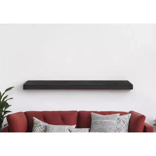 Étagère flottante murale en bois noir de 109 cm