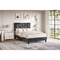 Twin XL Platform Bed Frame with Adjustable Headboard and Upholstered Headboard, Strong Wood Slat Support,Easy installation,Grey