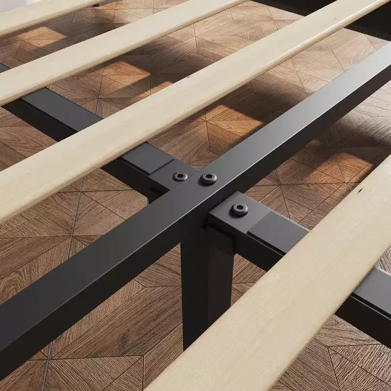 Cadre de lit plateforme Twin XL avec tête de lit capitonnée réglable, gris
