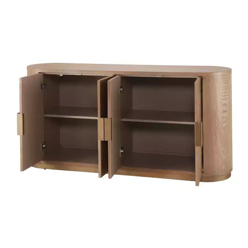 Buffet/Bahut moderne de 148 cm avec 4 portes et étagères réglables