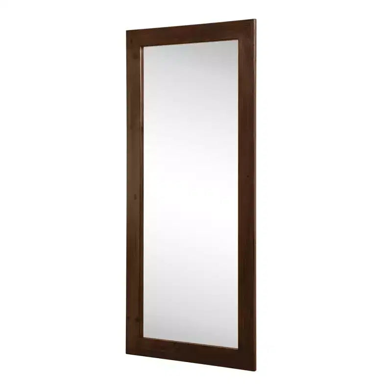 Miroir pleine longueur en bois massif à bord droit 71x31po à fixer au mur