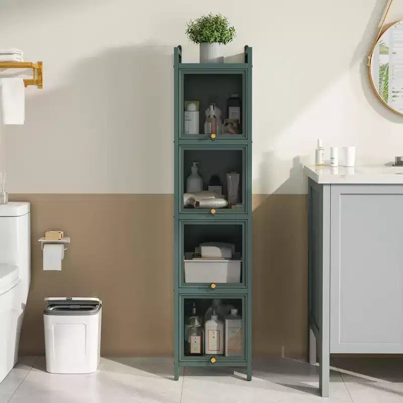 Okak Modern 3/4-Tier Bathroom Storage Cabinet,Freestanding Cabinet Storage Cabinet for Bathroom, Living Room, Bedroom & Kitchen