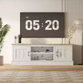 Modern TV Stand for TVs Up to 65'', Wooden Entertainment Center with Storage Cabinet, Modern Media TV Console Table for Living Room Bedroom