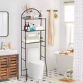 3-Tier Over The Toilet Storage, Freestanding Metal Bathroom Organizer Shelf Over Toilet, Space-Saving Above The Toilet Shelf for Bathroom