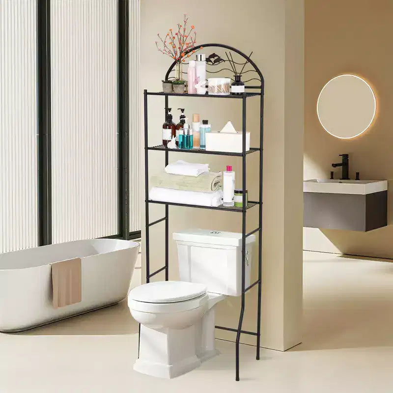 Étagère de rangement de salle de bain à 3 niveaux pour toilettes