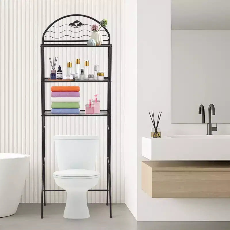 Étagère de rangement de salle de bain à 3 niveaux pour toilettes