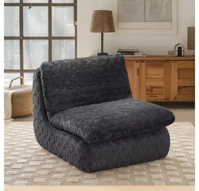 Fauteuil pivotant entièrement compressif avec pouf