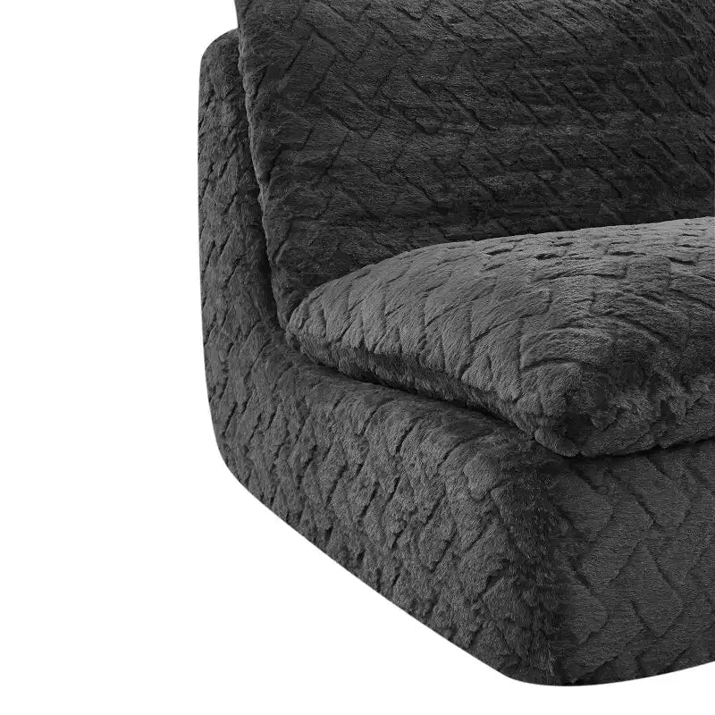 Fauteuil pivotant entièrement compressif avec pouf