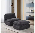 Whisen Full Compression Swivel Sofa Chair with Ottoman
