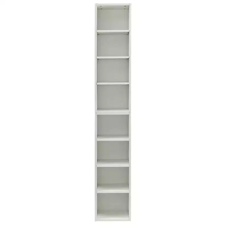Étagère étroite à 8 niveaux, Bibliothèque haute pour livres et CD, Organiseur de rangement pour salon, couloir, bureau