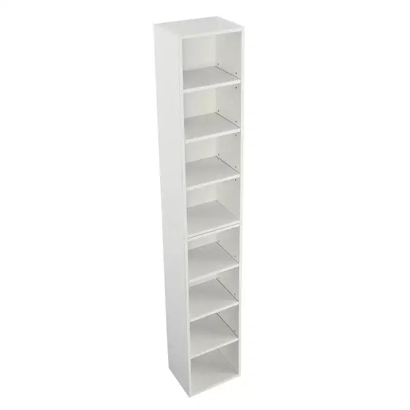 Étagère étroite à 8 niveaux, Bibliothèque haute pour livres et CD, Organiseur de rangement pour salon, couloir, bureau