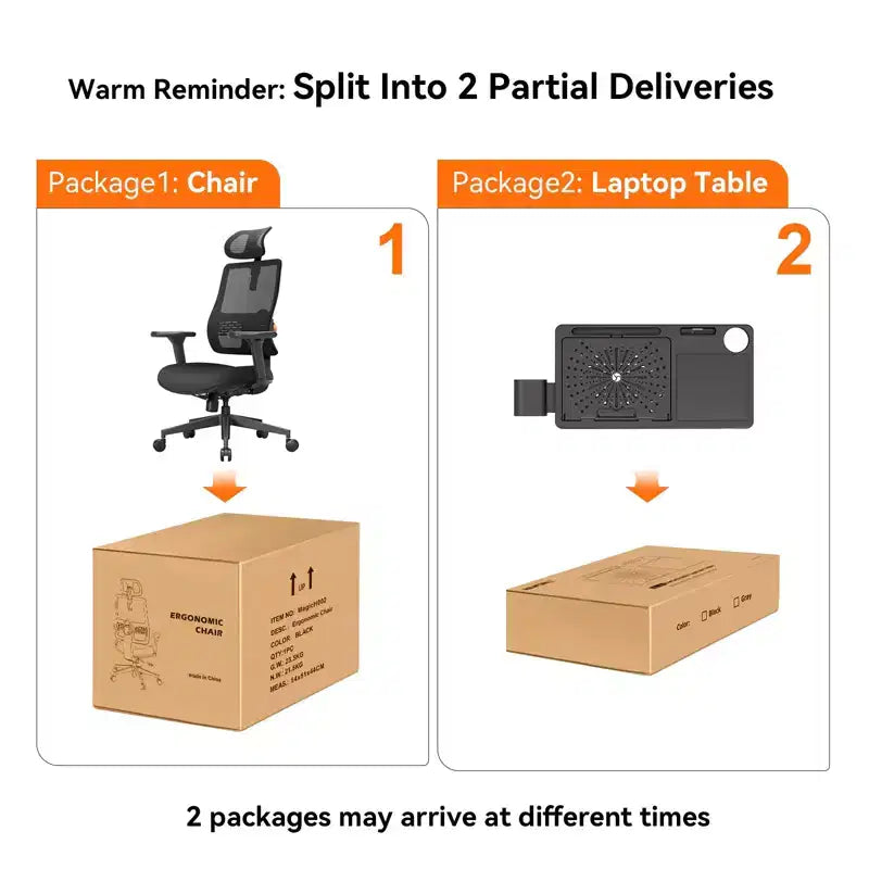Chaise de bureau ergonomique avec support lombaire adaptatif - Noire