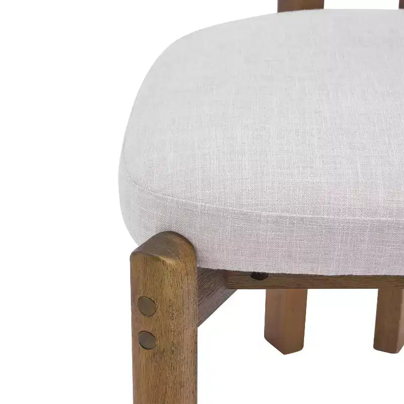 Chaises de salle à manger scandinaves modernes en bois d'hévéa avec assise rembourrée