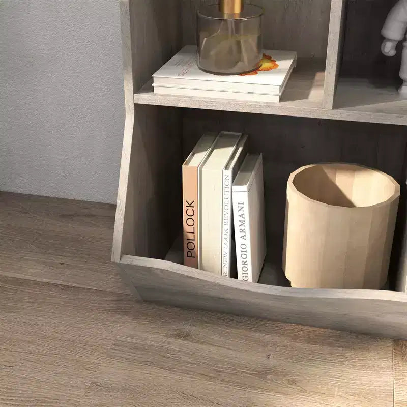 Meuble de rangement pour jouets pour enfants avec 3 étagères ouvertes et 2 bacs basculants