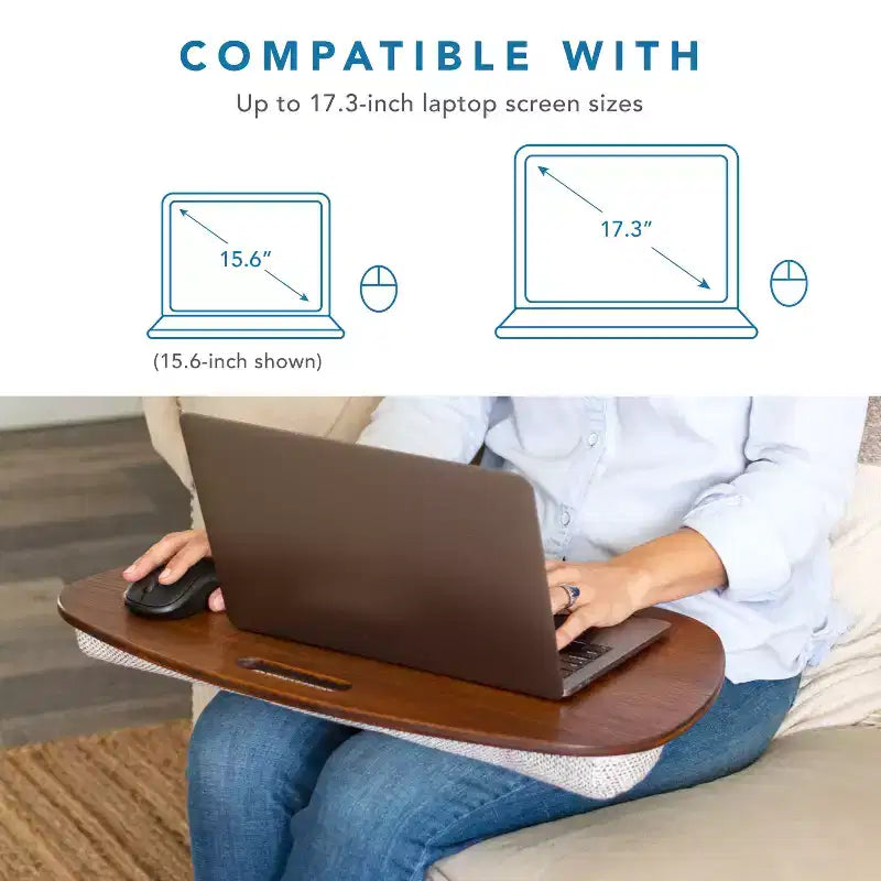 Tablette de genou en bambou avec coussin