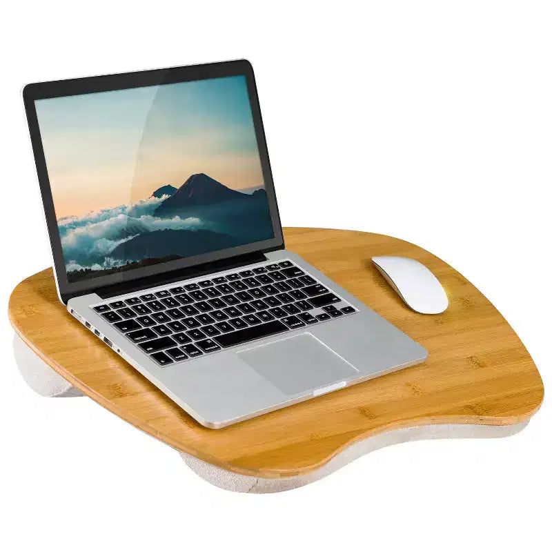 Tablette de genou en bambou avec coussin