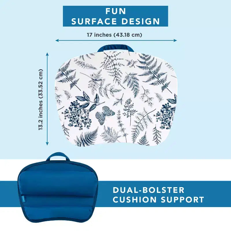 Tablette pour ordinateur portable avec coussin et poignée de transport