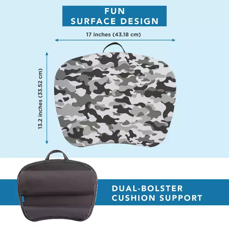 Tablette pour ordinateur portable avec coussin et poignée de transport
