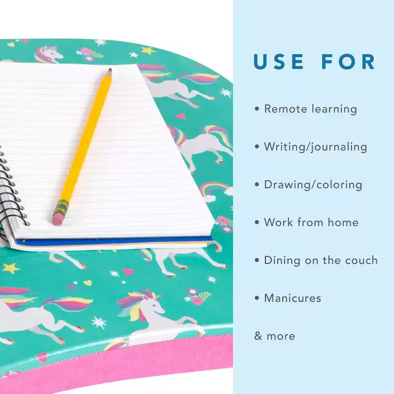 Tablette pour ordinateur portable avec coussin et poignée de transport