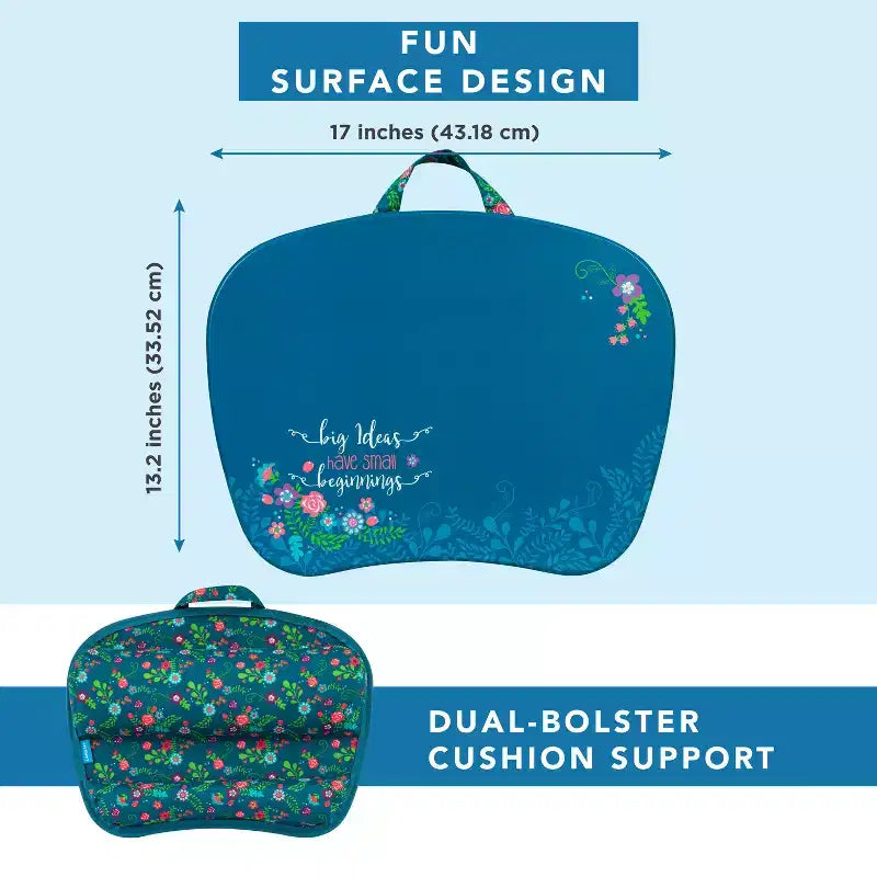 Tablette pour ordinateur portable avec coussin et poignée de transport