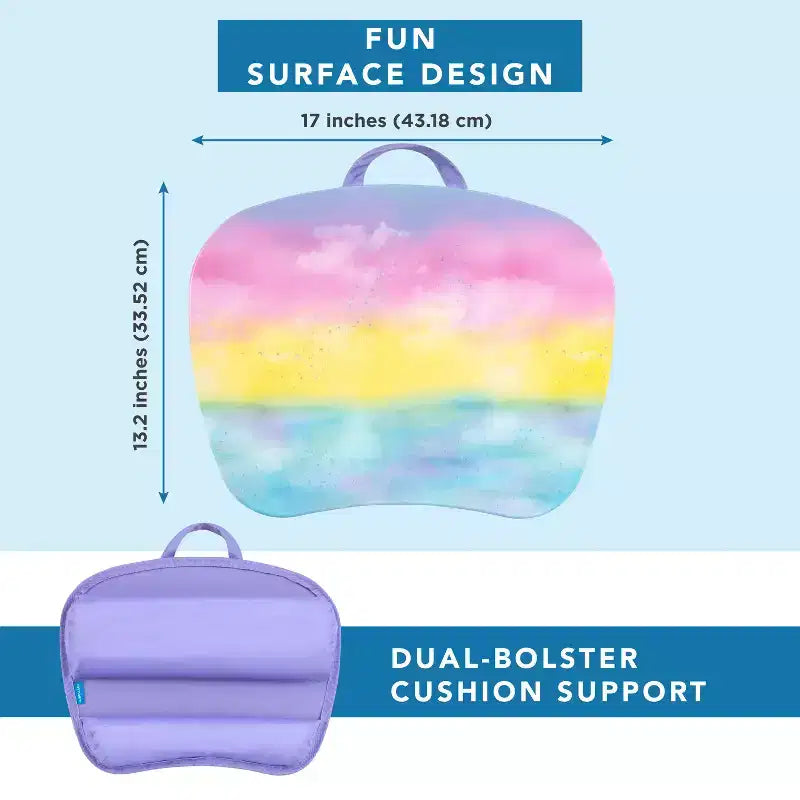 Tablette pour ordinateur portable avec coussin et poignée de transport