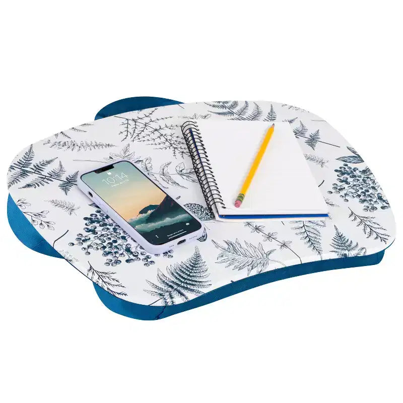 Tablette pour ordinateur portable avec coussin et poignée de transport