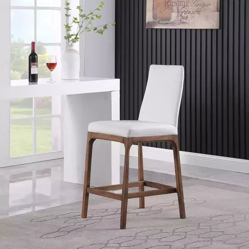 Tabouret de comptoir moderne avec base en bois massif