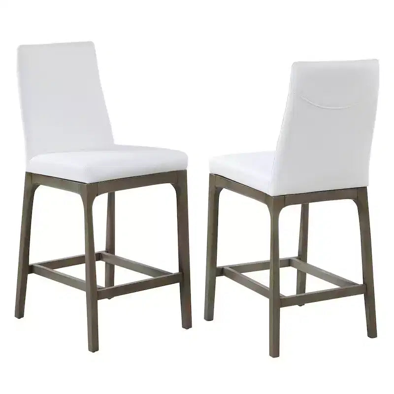 Tabouret de comptoir moderne avec base en bois massif