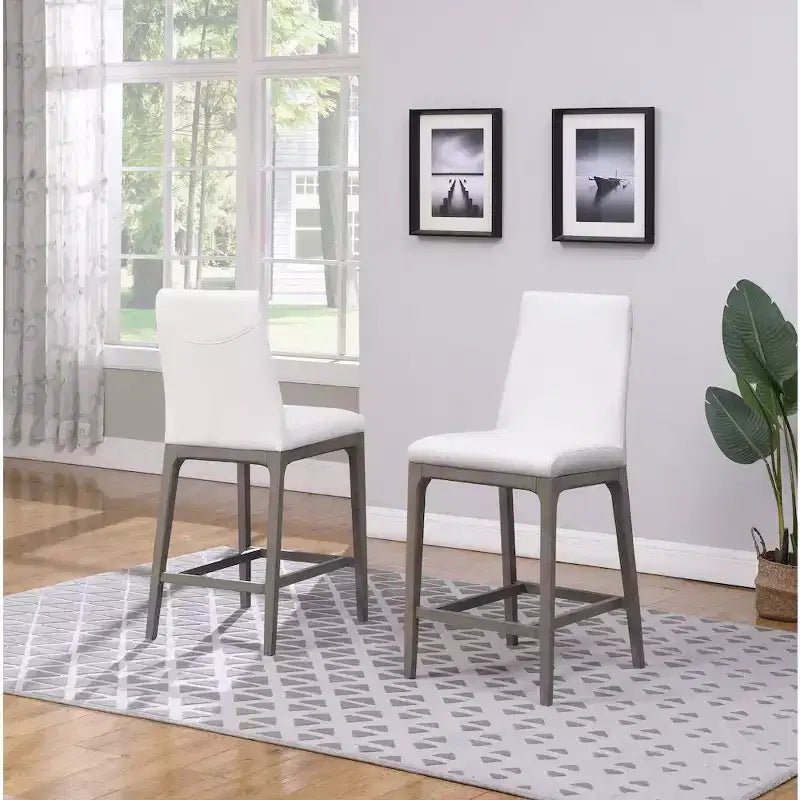 Tabouret de comptoir moderne avec base en bois massif