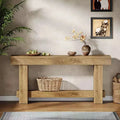 Lantine 70.9 Entryway Console Table, Wood Farmhouse Sofa Table Behind Couch, Foyer Stand with Thick Legs for Hallway, Living Room