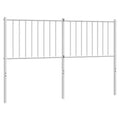 vidaXL 35.4-Inch Metal Headboard for Full Size Beds, Durable Steel Construction Headboard for Modern Minimalist Bedroom, Easy Assembly, White