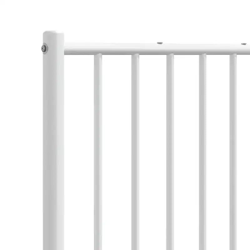 Tête de lit métallique de 35,4 pouces pour lits doubles – Blanc