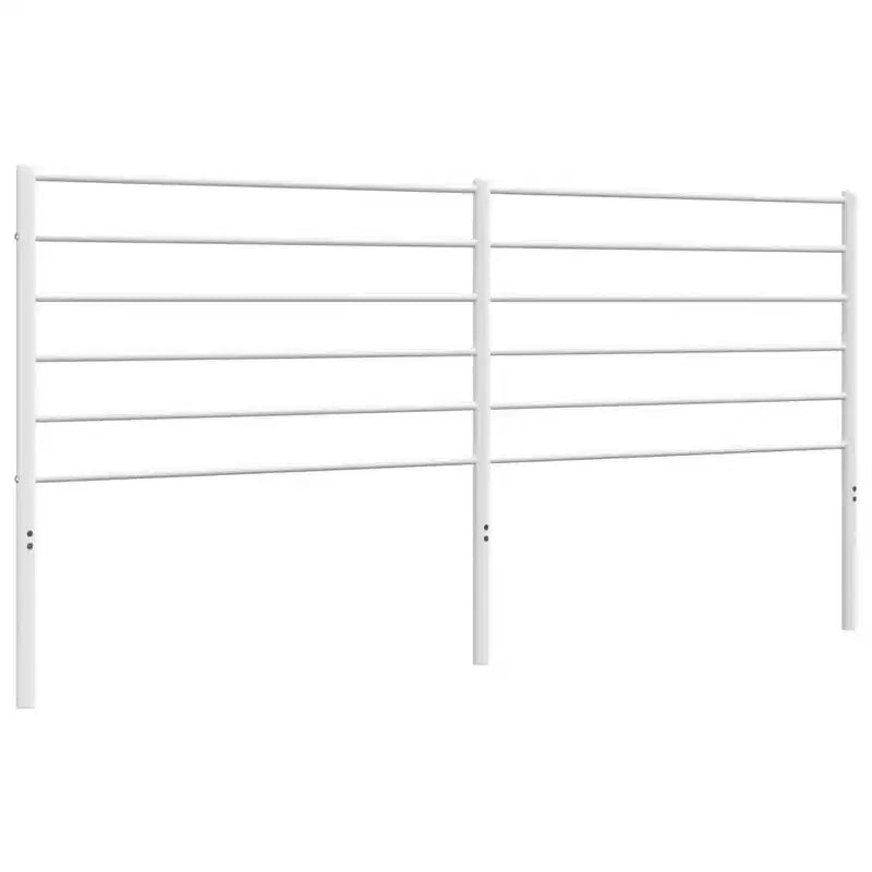 vidaXL 35.4-Inch Metal Headboard for King Size Beds, Durable Steel Construction Headboard for Modern Minimalist Bedroom, Easy Assembly, White