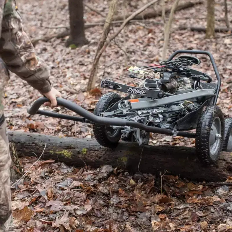 Chariot de chasse au cerf et de pêche pliable multi-usage, capacité de 227 kg, noir