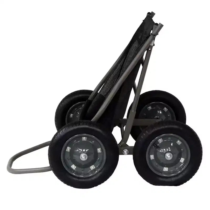 Chariot de chasse au cerf et de pêche pliable multi-usage, capacité de 227 kg, noir