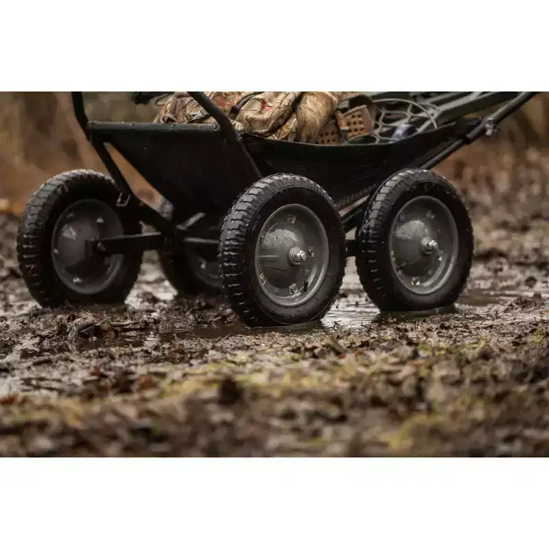Chariot de chasse au cerf et de pêche pliable multi-usage, capacité de 227 kg, noir