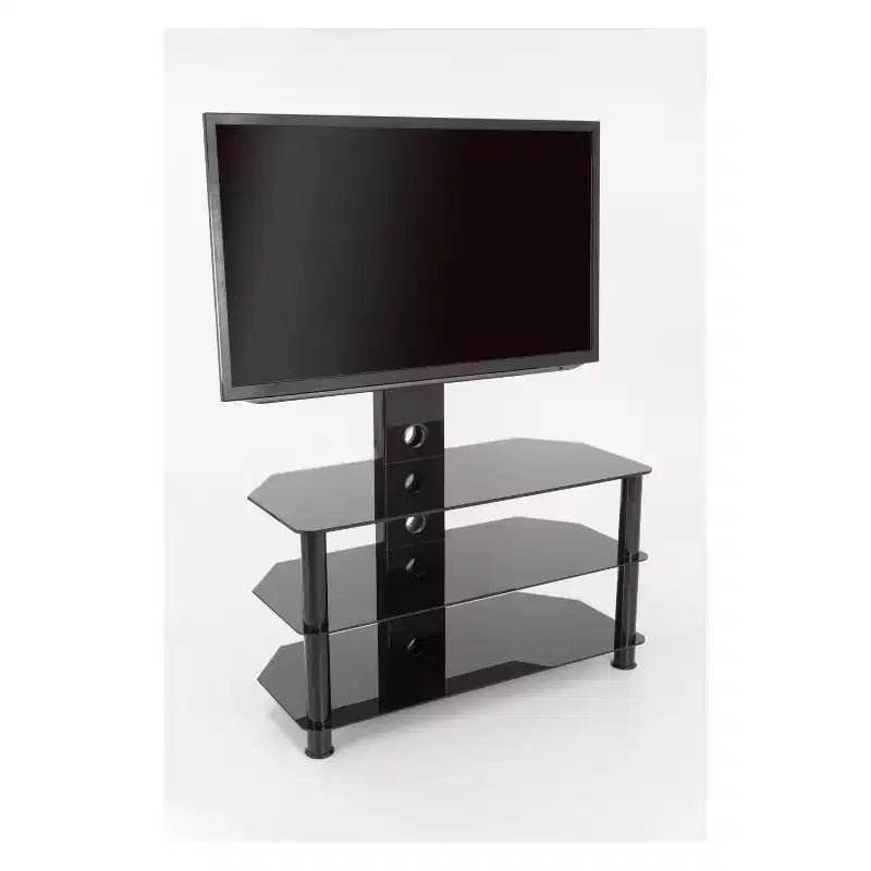 Meuble TV pour téléviseurs jusqu'à 60" avec support TV noir
