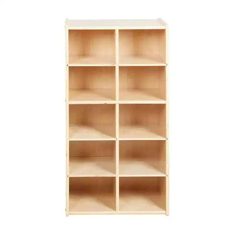 Armoire à 10 casiers avec bacs à façade incurvée, 5x2, Meubles pour enfants