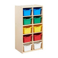ECR4Kids Streamline 10 Cubby Tray Cabinet and 10 Scoop Front Bins, 5x2, Kids Furniture