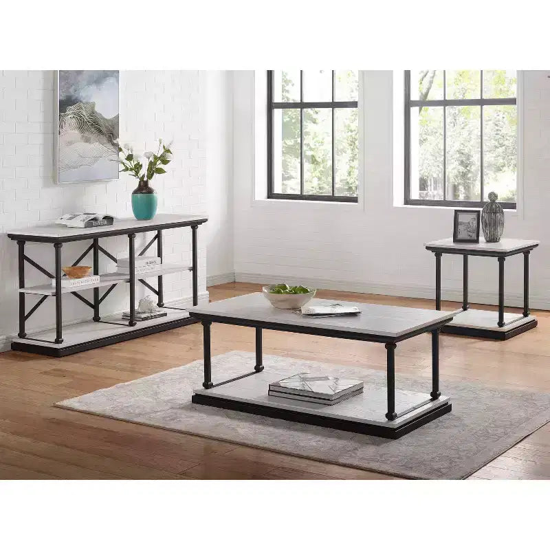 Table d'appoint avec étagère basse