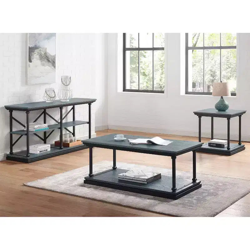 Table d'appoint avec étagère basse