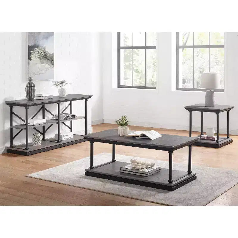 Table d'appoint avec étagère basse