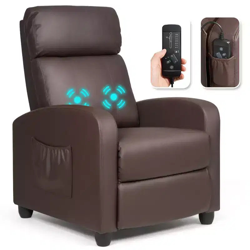 Fauteuil de massage inclinable, canapé simple ergonomique réglable avec assise rembourrée