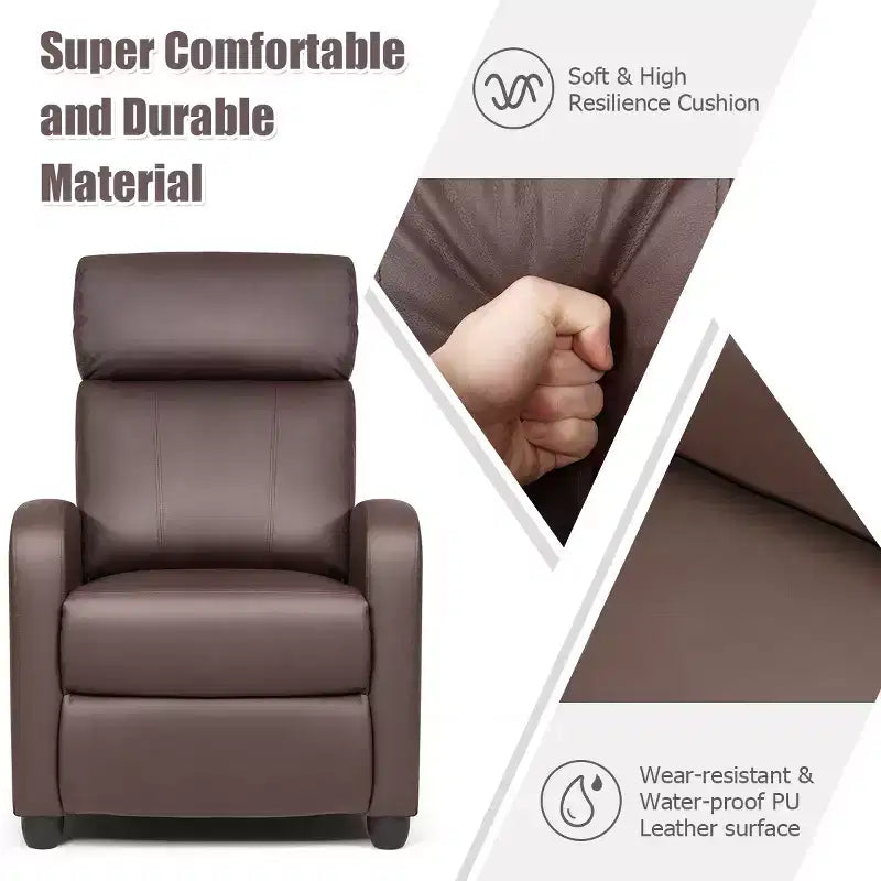 Fauteuil de massage inclinable, canapé simple ergonomique réglable avec assise rembourrée