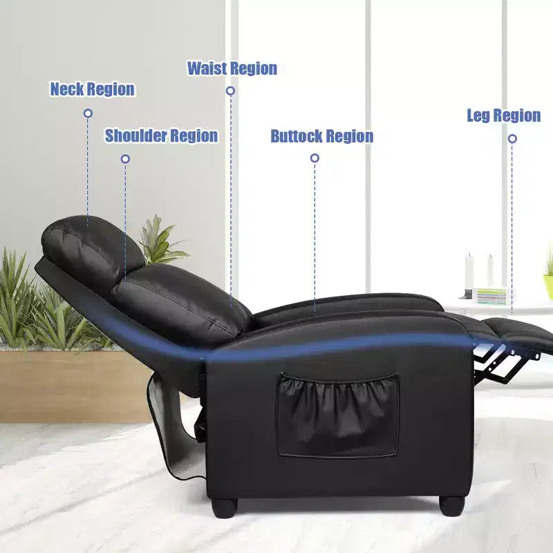 Fauteuil de massage inclinable, canapé simple ergonomique réglable avec assise rembourrée