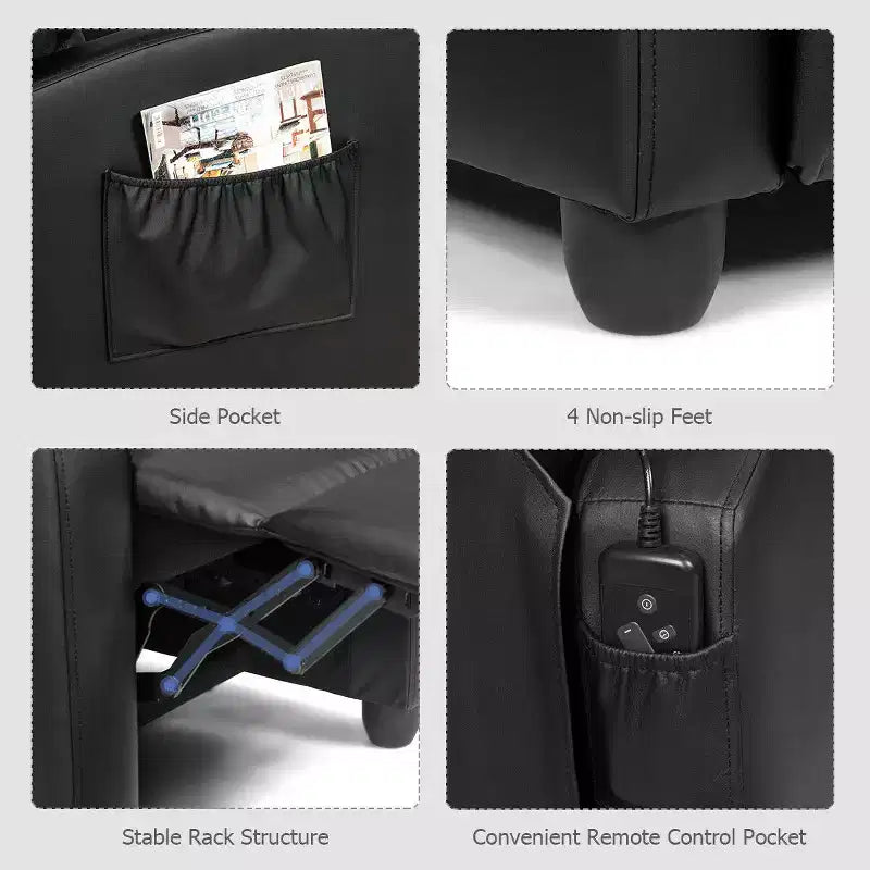 Fauteuil de massage inclinable, canapé simple ergonomique réglable avec assise rembourrée